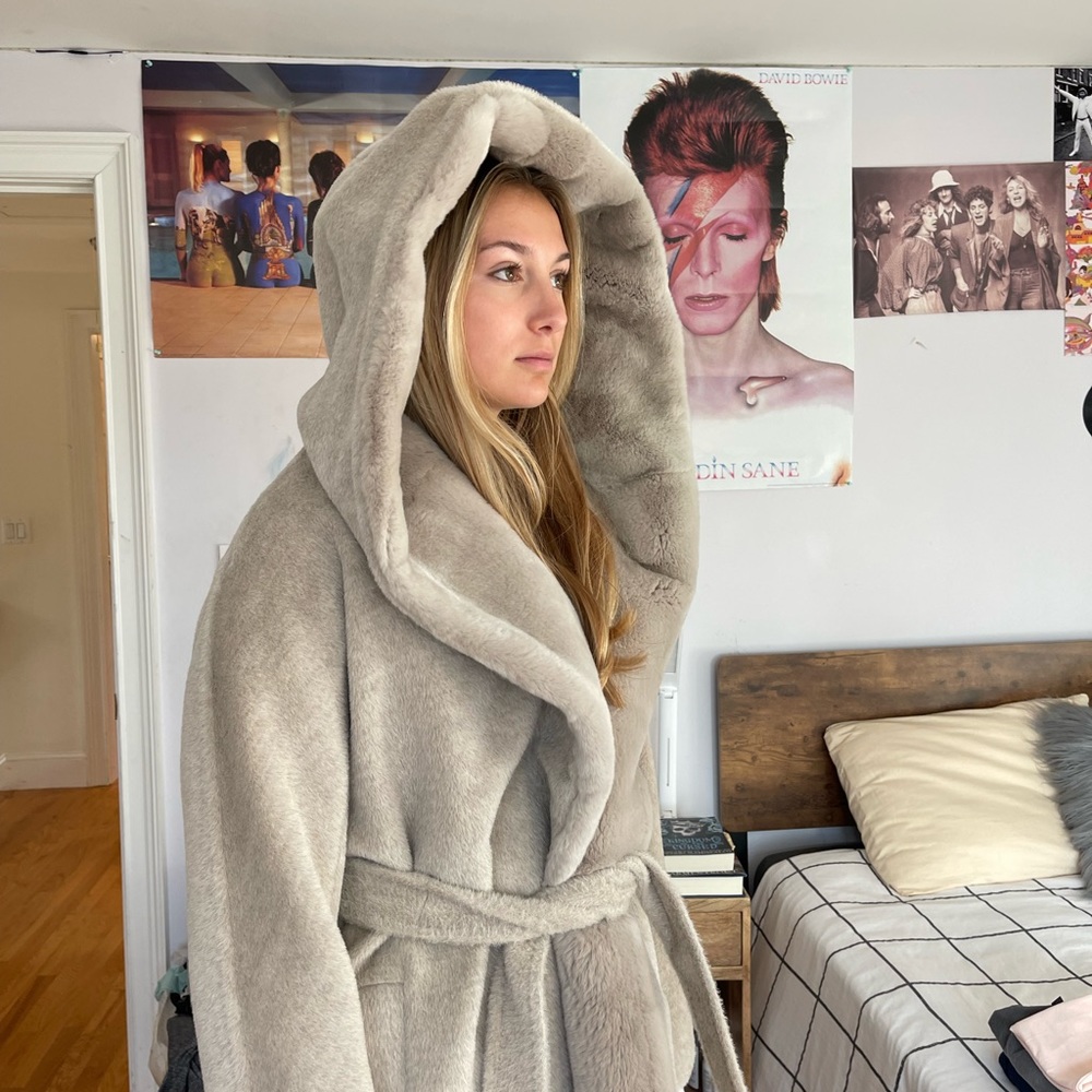 MaxMara alpaca and rabbit fur coat